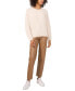 ფოტო #3 პროდუქტის Women's Metallic-Trim Crewneck Sweater