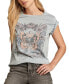 Фото #5 товара Women's Cotton Floral Butterfly Classic T-Shirt