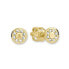 Фото #1 товара Round gold earrings with clear crystals 239,001 00,701