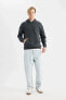 Erkek Gri Sweat - B4446ax/gn1082