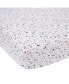 Фото #1 товара Signature Terrazzo Abstract Organic Cotton Fitted Crib Sheet