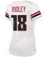 ფოტო #2 პროდუქტის Women's Calvin Ridley White Atlanta Falcons Name Number V-Neck T-shirt