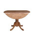 Round Dual Drop Leaf Pedestal Table