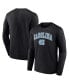 Фото #1 товара Men's Black North Carolina Tar Heels Campus Long Sleeve T-shirt