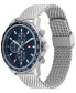 ფოტო #2 პროდუქტის Men's Stainless Steel Mesh Bracelet Watch 44mm