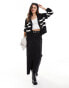 Selected Femme Bloomie cardigan in black white stripe