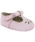 Фото #2 товара Baby Girl Soft Leather-Like T-Strap with Bow and Perforation