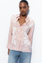 Printed satin shirt