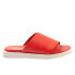 Softwalk Kara S2209-600 Womens Red Narrow Leather Slides Sandals Shoes