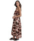 ფოტო #3 პროდუქტის Women's Cotton Voile Printed Sleeveless Tie Dress