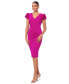 Фото #3 товара Women's Floral-Appliqué Ruched Sheath Dress