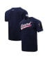 Фото #1 товара Men's Navy Howard Bison Script Tail T-shirt