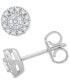 Diamond Halo Stud Earrings (1/4 ct. t.w.) in 14k White Gold or 14k Gold