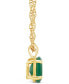 ფოტო #3 პროდუქტის Emerald (3/4 ct. t.w.) Pendant Necklace in 14k Yellow Gold