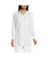 ფოტო #3 პროდუქტის Women's Linen Roll Sleeve Oversized Relaxed Tunic Top