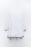Фото #10 товара Платье-рубашка из поплина с вышивкой кроше ZARA