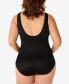 Фото #2 товара Plus Size Palma Allover Slimming One-Piece Swimsuit