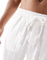 Sixth June co-ord textured shorts in white