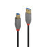 Фото #1 товара Lindy 5m USB 3.2 Type A to B Cable, 5Gbps, Anthra Line, 5 m, USB A, USB B, USB 3.2 Gen 1 (3.1 Gen 1), 5000 Mbit/s, Black