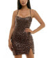 Juniors' Sequin Open-Back Mini Dress