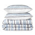 Queen London Stripe Comforter Set Navy Blue - Martha Stewart