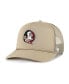 Men's Khaki Florida State Seminoles Foam Front Mesh Trucker Snapback Hat