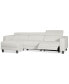 Silvanah 3-Pc. Leather Sectional with Storage Chaise and 2 Power Recliner, Created for Macy's