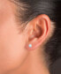 ფოტო #2 პროდუქტის Lab-Grown Opal Round Screw Back Stud Earrings (5/8 ct. t.w.)
