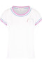 Фото #2 товара Marc Jacobs 154867 Women's Logo Accent Stripe Trim Tee Ivory/Multi Sz. Small