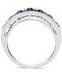 ფოტო #4 პროდუქტის EFFY® Sapphire (5/8 ct. t.w.) & Diamonds (1/5 ct. t.w.) Multirow Ring in 14k White Gold
