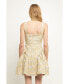 Фото #3 товара Women's Embroidered Linen Bustier Dress