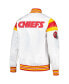 Фото #3 товара Men's White Kansas City Chiefs Satin Full-Snap Varsity Jacket
