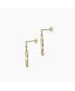 Фото #1 товара Dainty Link Chain Earrings 14K Solid Gold