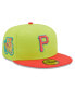 Фото #1 товара Men's Green, Red Pittsburgh Pirates 1979 World Series Cyber Highlighter 59FIFTY Fitted Hat