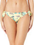 Фото #1 товара Hobie 236638 Womens Tie Side Hipster Pant Bikini Bottom Lemonade Size Large