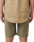 ფოტო #2 პროდუქტის Men's Linen Pleat Shorts