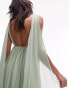 Фото #2 товара Topshop godess gown occasion maxi dress in sage