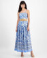Women's Printed Belted Maxi Dress