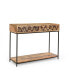 Boho-Industrial Console Table With Storage