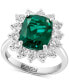 Фото #1 товара Кольцо EFFY Lab Grown Emerald & Diamond Halo