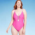 Фото #2 товара Women's Lace-Up Detail One Piece Swimsuit - Shade & Shore