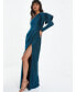 Фото #3 товара Вечернее платье с одним рукавом QUIZ Metallic для женщин