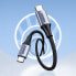 Фото #9 товара Kabel przewód USB-C PD w oplocie 240W 5A 480Mb/s 1m czarno szary