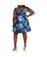 ფოტო #3 პროდუქტის Plus Size Hydrangea Print Dress
