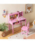 Фото #5 товара Kids Desk and Chair Set with Hutch and Bulletin Board for 3+ Kids