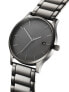 Фото #3 товара Мужские наручные часы с черным браслетом MVMT D-MM01-GR Classic Monochrome Link Mens 45mm 3ATM
