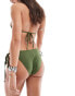 Фото #4 товара COLLUSION co-ord elevated tie side bikini bottom in green