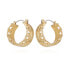 Gold-Tone Textured Organic Hoop Earrings