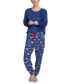 ფოტო #1 პროდუქტის Women's Animal-Print 2-Pc. Lounge & Pajama Set