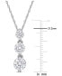 Lab-Grown Moissanite Triple Drop 18" Pendant Necklace (1-3/8 ct. t.w.) in Sterling Silver